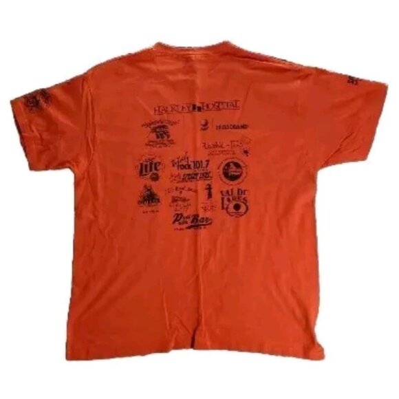 Sandys Harley-Davidson Memorial Run 2001 T-Shirt Orange XL Promo Ads on Back - Picture 8 of 10